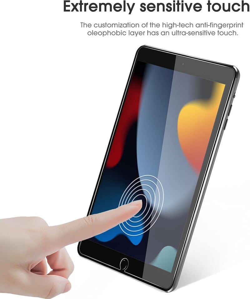Omoton [2 Pack] Screen Protector Compatible with iPad 9th 8th 7th Generation (10.2 Inch, iPad 9/8/7, 2021&2020&2019) Tempered Glass/Apple Pencil Compatible - Image 3